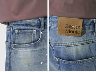[Monterest] Paint Splatter Distressed Denim Shorts