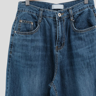 Summer denim wide-leg pants