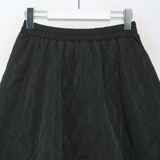 Quilted long skirt