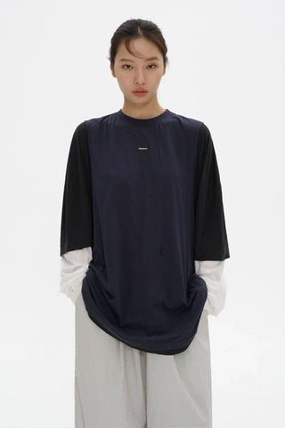 [MASONPRINCE] Lightweight 3-Piece Layered Long Sleeve Tee