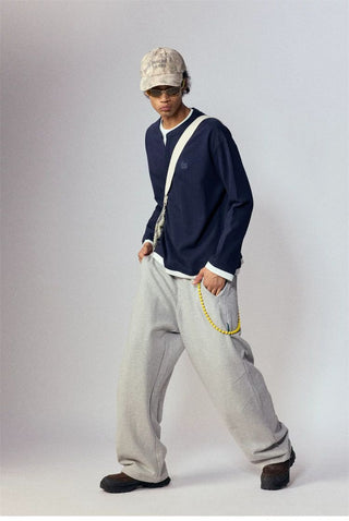 [Monterest] Relaxed Fit Drawstring Knit Sweatpants