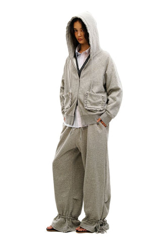 [Moromoro2] Combed Cotton Lace Hoodie &  Sweatpants