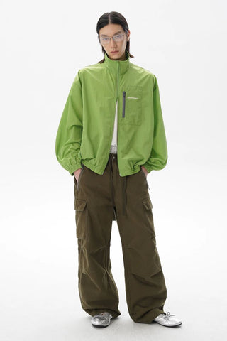 [MASONPRINCE] Lightweight Nylon Stand Collar Jacket