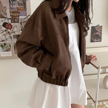 (Over 10,000 sold) (Unisex) Suede Blouson Jacket (4 colors)