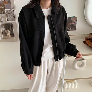 (Over 10,000 sold) (Unisex) Suede Blouson Jacket (4 colors)