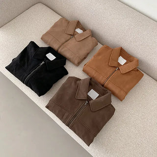 (Over 10,000 sold) (Unisex) Suede Blouson Jacket (4 colors)