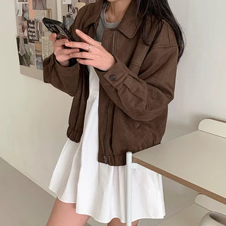 (Over 10,000 sold) (Unisex) Suede Blouson Jacket (4 colors)