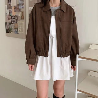 (Over 10,000 sold) (Unisex) Suede Blouson Jacket (4 colors)