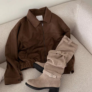 (Over 10,000 sold) (Unisex) Suede Blouson Jacket (4 colors)