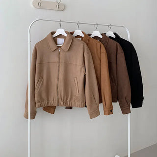(Over 10,000 sold) (Unisex) Suede Blouson Jacket (4 colors)