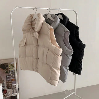 [3 colors] String Oversized Down Vest