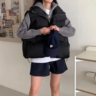 [3 colors] String Oversized Down Vest