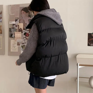 [3 colors] String Oversized Down Vest