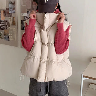 [3 colors] String Oversized Down Vest