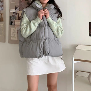 [3 colors] String Oversized Down Vest