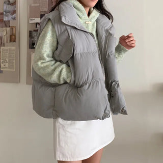 [3 colors] String Oversized Down Vest