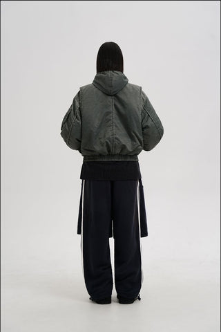 [MASONPRINCE] Sand-washed Boxy Workwear Padded Jacket