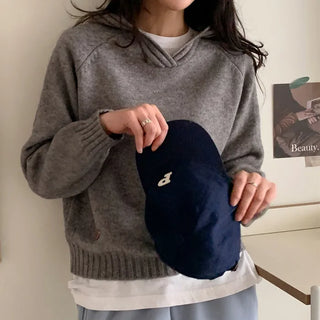 Patchwork Hooded Knit