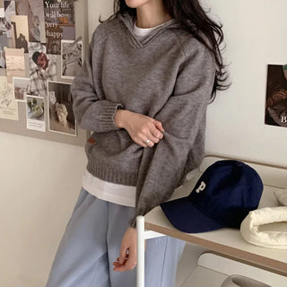 Patchwork Hooded Knit
