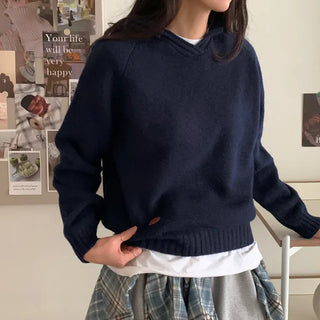 Patchwork Hooded Knit