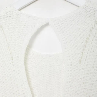 Back-cut low-gauge sleeveless knit