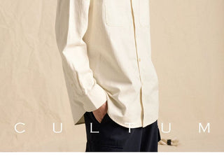 [CULTUM] Washed Cotton Work Shirt with Pockets
