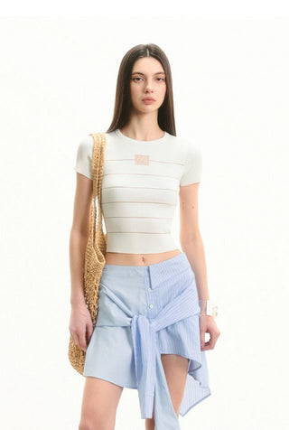[NOTAWEAR] Beaded knitted T-shirt