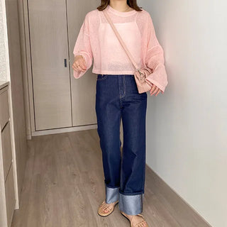 pua see-through round T