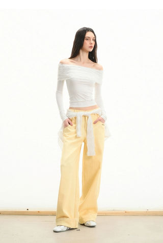 [NOTAWEAR] Cotton Straight Trousers