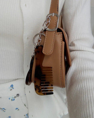 Heart Mirror & Comb Set Keyring
