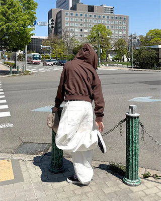 Cotton 2-Way Hooded Zip-Up