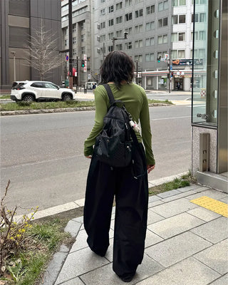 Pintuck Drawstring Balloon Pants