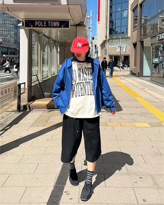 (UNISEX) Snap Bermuda Easy Pants