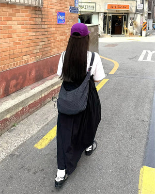 Frilled Shirring Long Dress