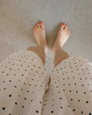 Polka Dot Half-Sleeve Shirt & Shorts Pajama Set
