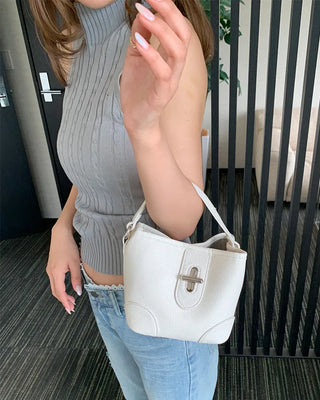 Cable Mock Neck Sleeveless Knit