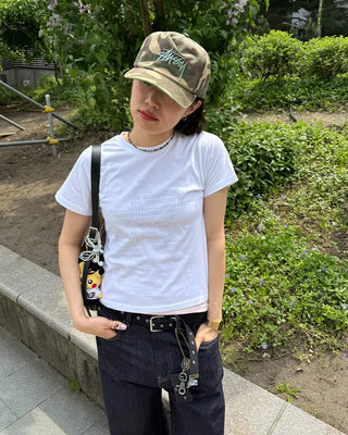 Eyelet canvas belt