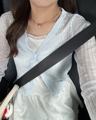 V-neck sheer cardigan