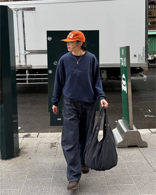 Gathered Big Shoulder Bag
