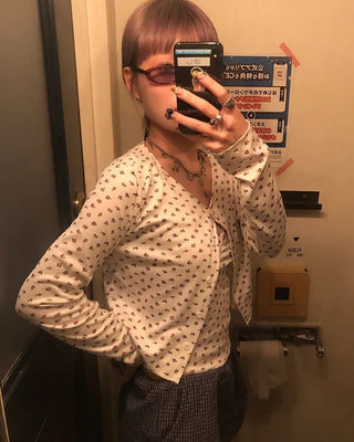 Flower Camisole Cardigan Set