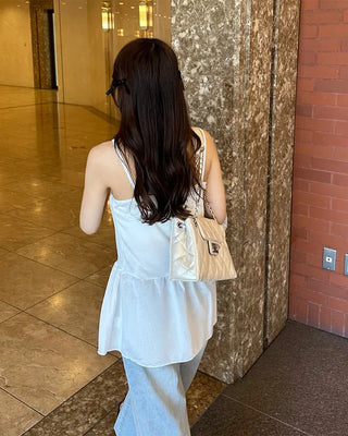 Long frill lace camisole
