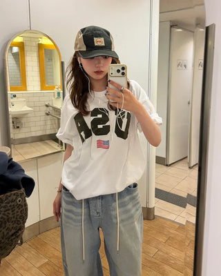 Camouflage Lettering T-Shirt