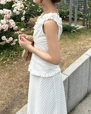 Frilled Shirring Camisole
