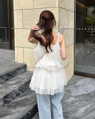 Chiffon lace blouse