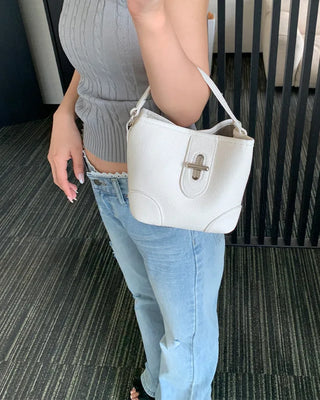 Wide-leg denim with lace-up waist