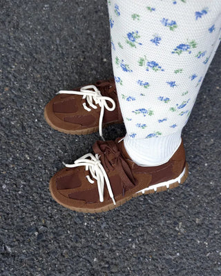 Two-tone strap sneakers