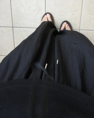 String Point Wide Easy Pants