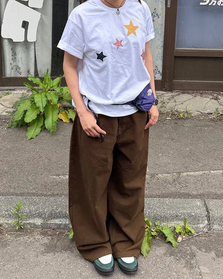 Cotton wide-leg pants