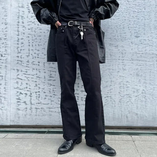 Cotton line flare pants