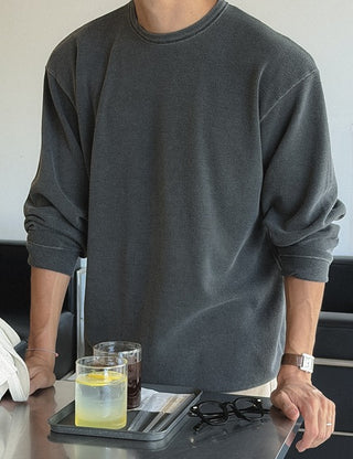 Rond Waffle Pig Long Sleeve Tee (4 colors)